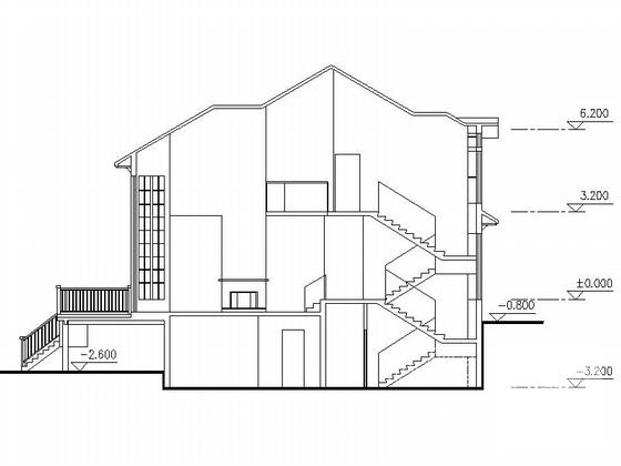 2层半400平乡村别墅CAD施工图纸带效果图 - 2