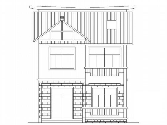 2层农村复式别墅建筑CAD施工图纸 - 4