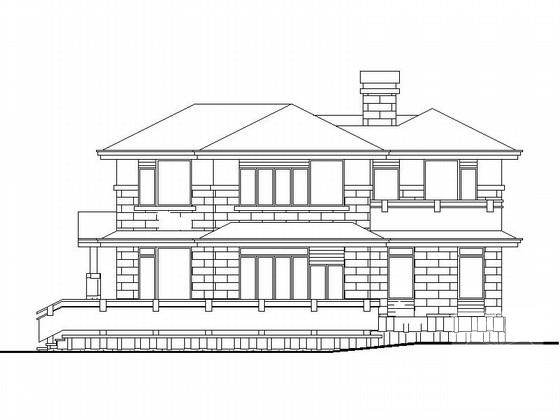 2层欧式别墅CAD施工图纸（效果图纸） - 2
