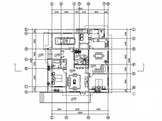 2层欧式别墅CAD施工图纸（效果图纸） - 4
