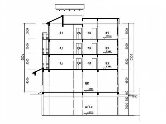 4层欧式风格商住楼建筑CAD图纸（初设图纸） - 3