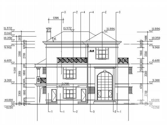 3层独栋家庭别墅CAD施工图纸（效果图纸） - 3