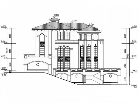 3层独栋欧式独栋别墅CAD施工图纸带效果图 - 1
