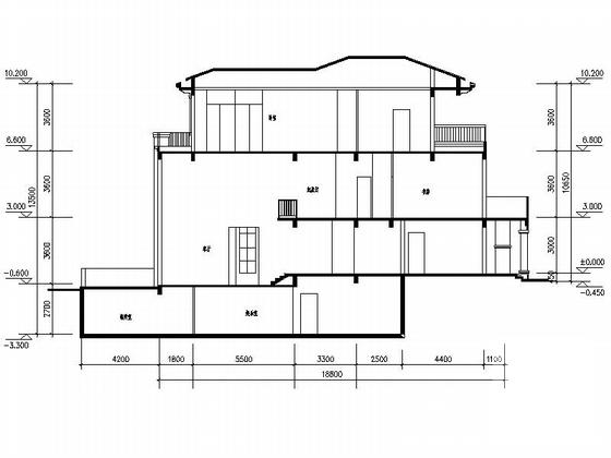 3层独栋欧式独栋别墅CAD施工图纸带效果图 - 5