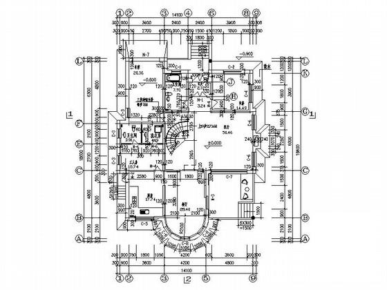 300平高级欧式别墅设计CAD施工图纸带效果图纸（知名建筑设计院） - 3