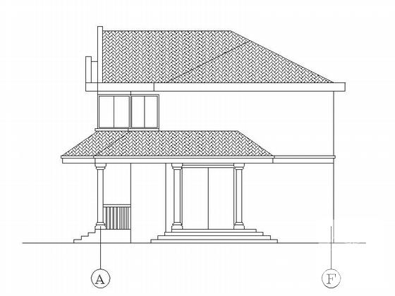 2层乡村独栋别墅建筑施工CAD图纸（效果图纸） - 3