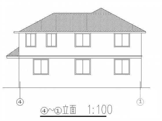 2层乡村独栋别墅建筑施工CAD图纸（效果图纸） - 4
