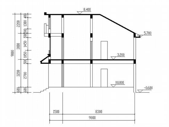 2层乡村独栋别墅建筑施工CAD图纸（效果图纸） - 5