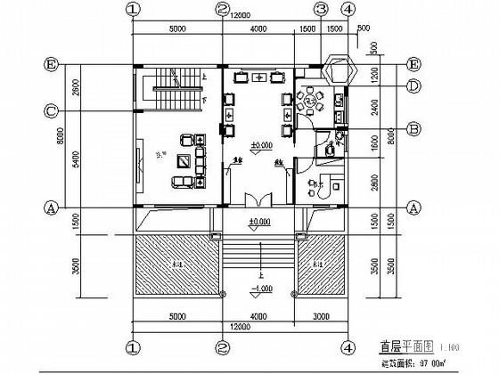 3层独栋欧式别墅建筑CAD图纸（初设图纸） - 1