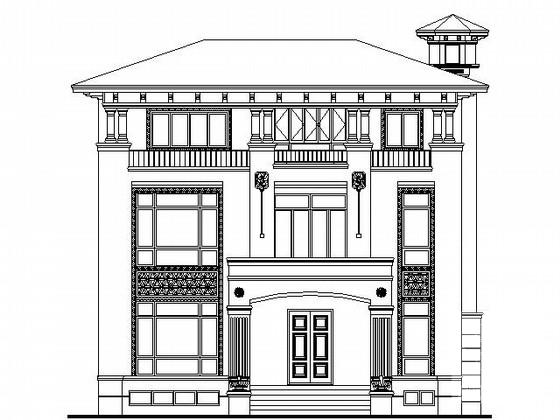 3层独栋欧式别墅建筑CAD图纸（初设图纸） - 2