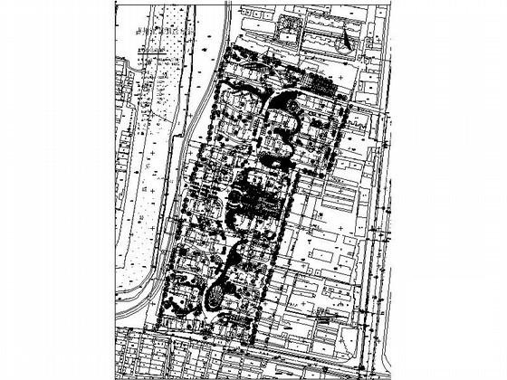 长条地块居住区规划CAD图纸（初设图） - 1