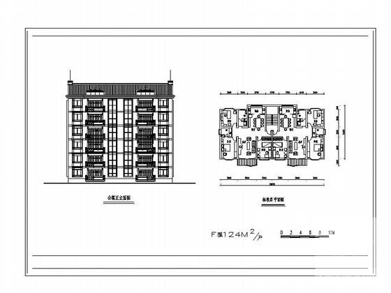 6层板式住宅楼建筑方案设计CAD图纸 - 2