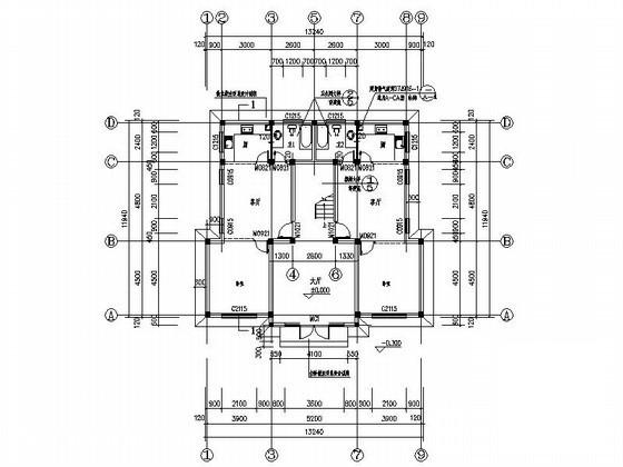部队2层家属楼建筑扩初CAD图纸 - 2