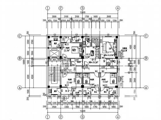 7层沿街商住楼建筑CAD施工图纸 - 2