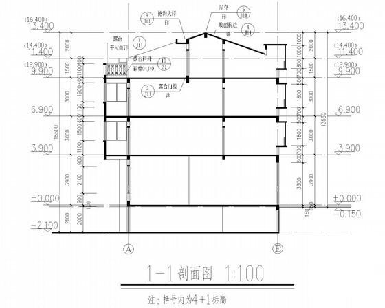 5层商住楼建筑CAD图纸 - 2