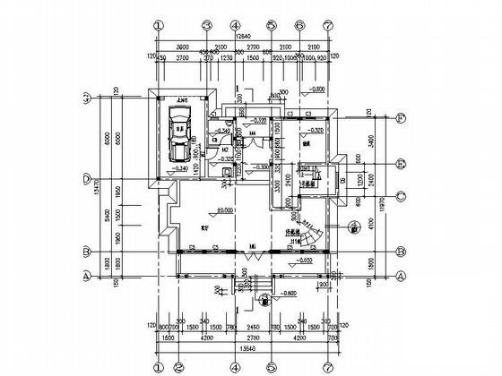 2层坡屋顶独栋别墅建筑施工CAD图纸（254平方米、南入口）欧陆风格 - 2