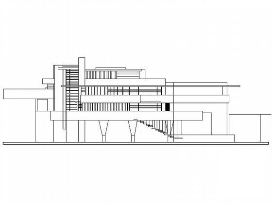 3层流水别墅建筑方案设计CAD图纸（Sketchup文件） - 3
