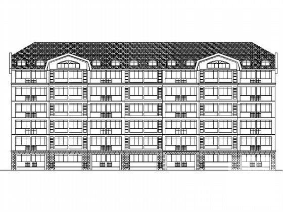 大学6层宿舍楼建筑方案设计CAD图纸 - 3