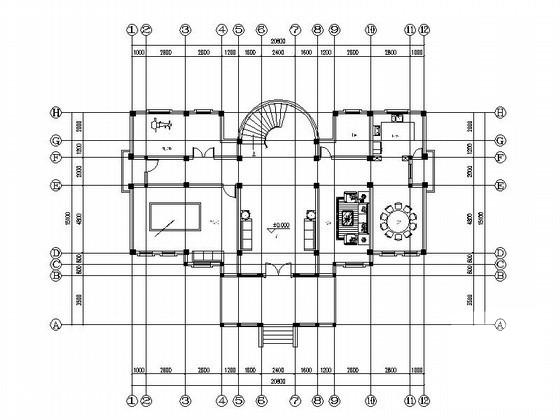 3层公馆式别墅建筑方案设计CAD施工图纸 - 3