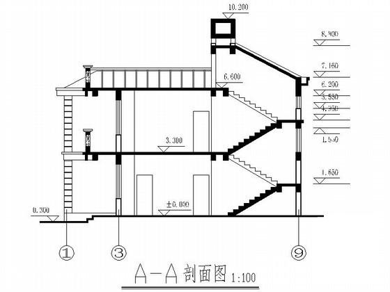 2层中式风格小康农居独栋别墅建筑施工CAD图纸 - 1