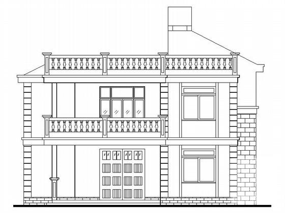 2层中式风格小康农居独栋别墅建筑施工CAD图纸 - 2