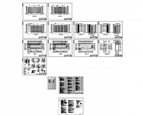 5层外廊式现代风格宿舍建筑施工CAD图纸 - 2