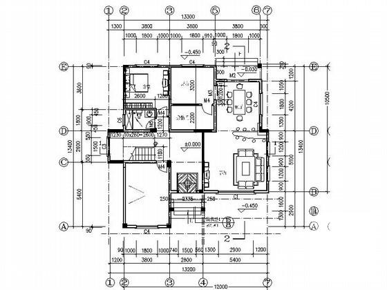 3层小康农居建筑方案设计CAD图纸 - 4