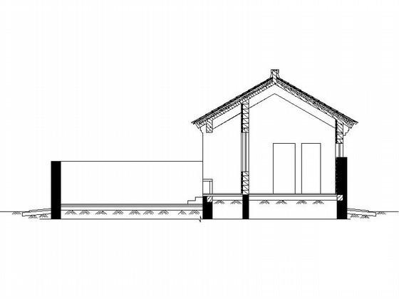 平谷2层小型中式别墅建筑扩初CAD图纸（78平方米、D型）新中式 - 3