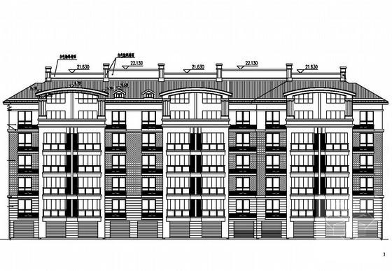 6层简欧式板式住宅楼建筑施工CAD图纸（欧陆风格、无效果图纸） - 1