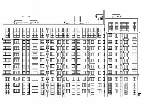 居住区11层连板住宅楼建筑方案设计CAD图纸（现代风格） - 2