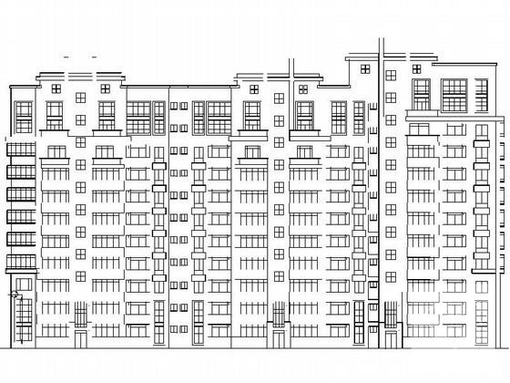居住区12层转角住宅楼建筑设计CAD图纸 - 1