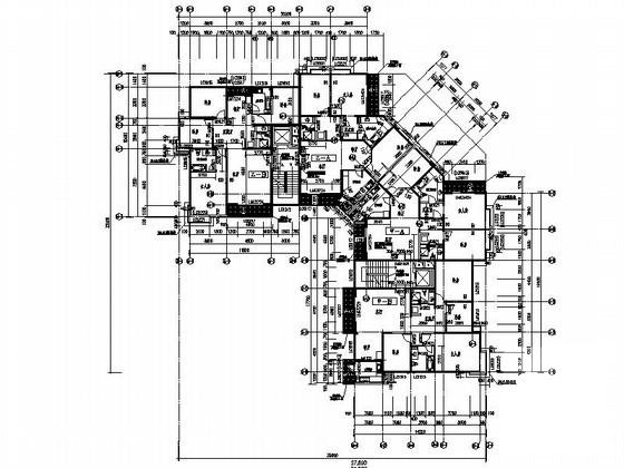 居住区12层转角住宅楼建筑设计CAD图纸 - 3