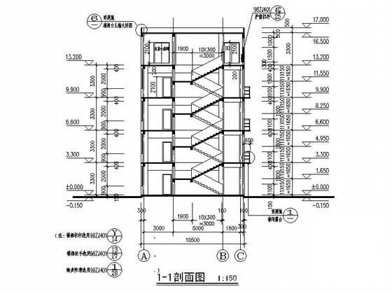 一汽丰田4层销售服务公司员工宿舍建筑设计CAD施工图纸（现代风格） - 1