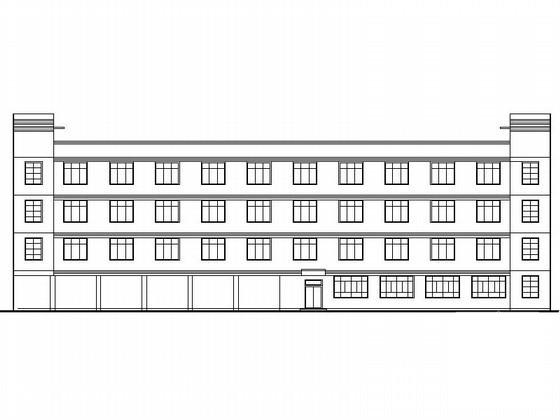 一汽丰田4层销售服务公司员工宿舍建筑设计CAD施工图纸（现代风格） - 2