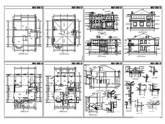 2层欧式别墅建筑CAD图纸（扩初图） - 1