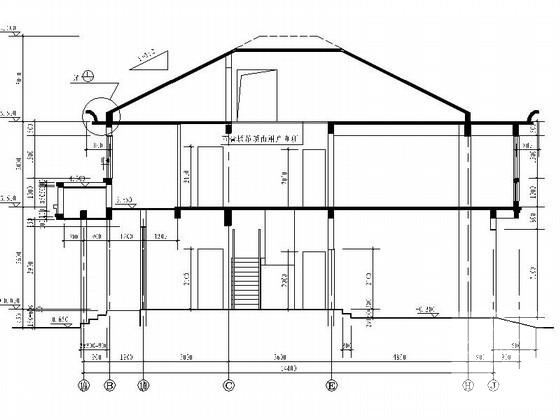 2层欧式别墅建筑CAD图纸（扩初图） - 4