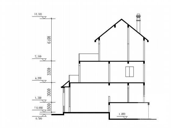 3层四联排别墅建筑CAD图纸 - 1