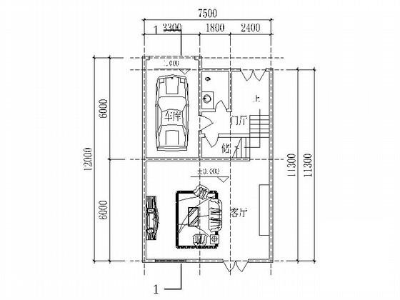 3层四联排别墅建筑CAD图纸 - 3