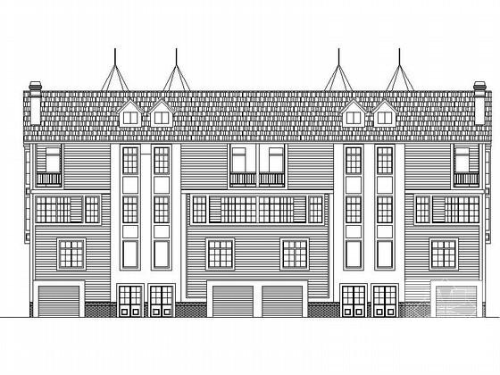 3层四联排别墅建筑CAD图纸 - 4