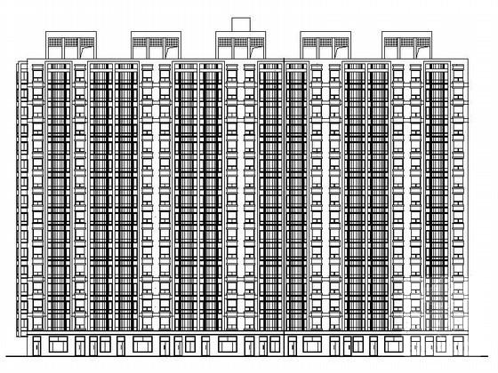 16层现代风格连板住宅楼建筑施工CAD图纸 - 1