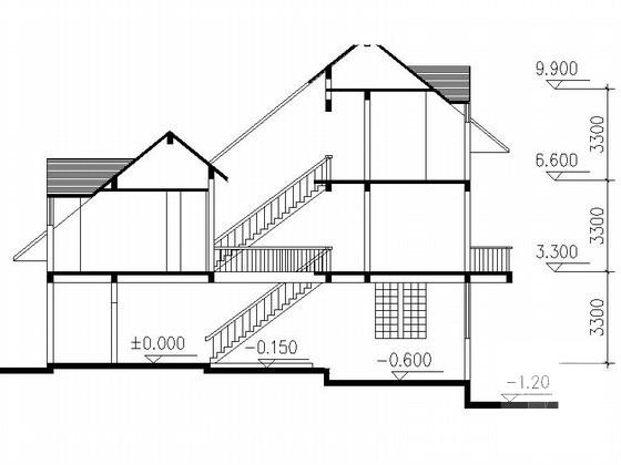 2层双拼度假别墅建筑图纸（256平方米） - 1