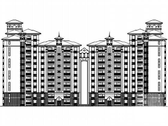 12层西班牙式小高层住宅楼建筑方案设计CAD图纸 - 1