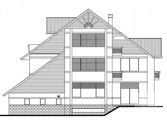 [3层度假别墅建筑设计CAD图纸（初设图纸） - 2