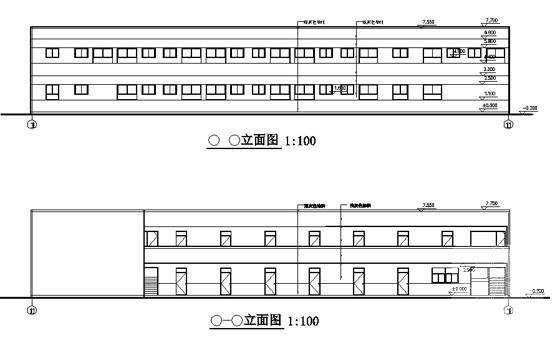 台商纺织厂2层宿舍楼建筑施工CAD图纸（框架结构） - 2