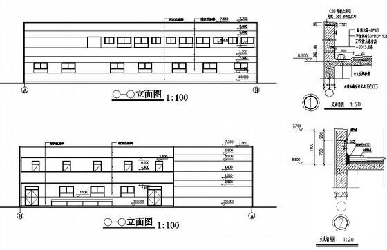 台商纺织厂2层宿舍楼建筑施工CAD图纸（框架结构） - 4