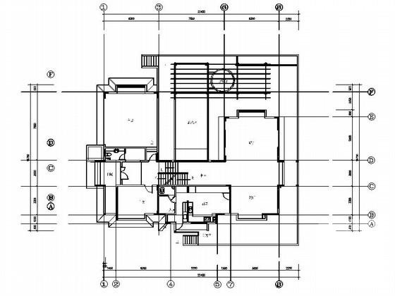 2层度假别墅建筑扩初CAD图纸（566平方米） - 2