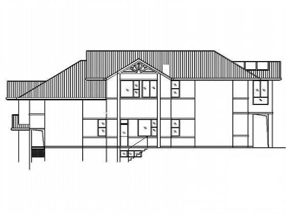 2层度假别墅建筑扩初CAD图纸（566平方米） - 4