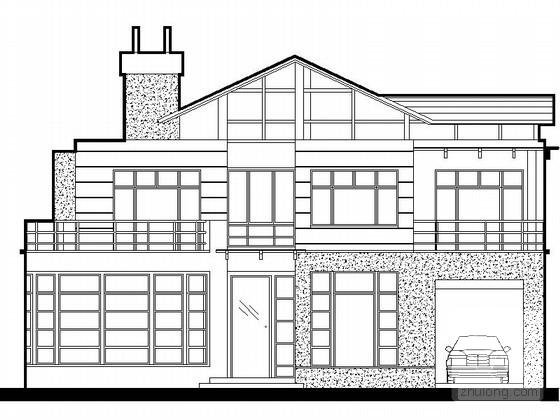 2层独栋别墅建筑方案设计CAD图纸（11.1x13.5米） - 1