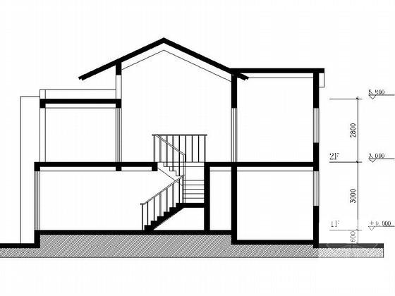 2层独栋别墅建筑方案设计CAD图纸（11.1x13.5米） - 2