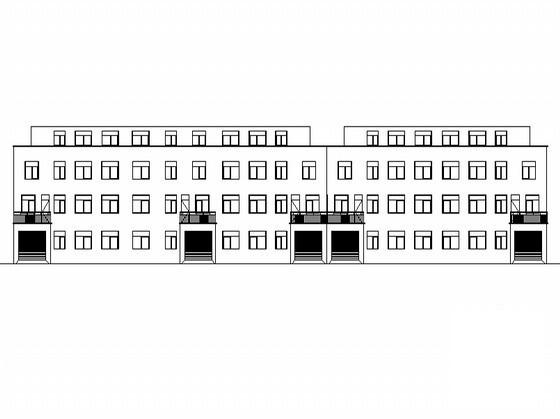生态型居住区3层联排别墅建筑CAD图纸 - 2